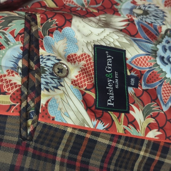 Paisley & Gray Plaid Slim Fit Sports Jacket Size 40R - Picture 6 of 7